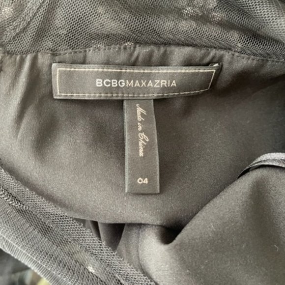 BCBGMaxAzria Black Dress with sequins and pleats - Picture 3 of 6